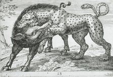 A Leopard Fighting a Boar, 1610. Creator: Hendrick Hondius I.