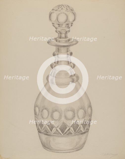 Decanter, c. 1937. Creator: Thomas Holloway.