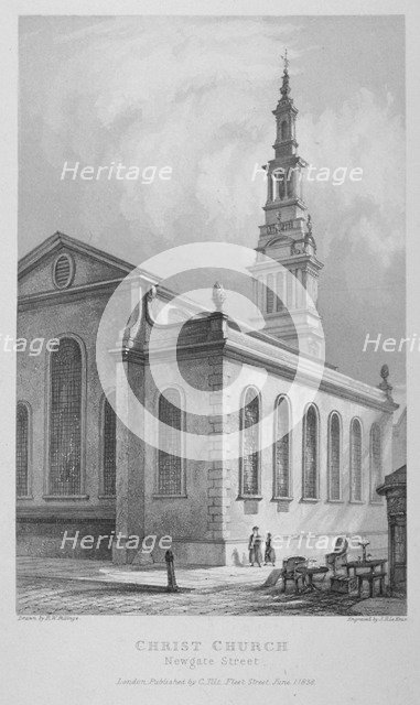 Christ Church, Newgate Street, City of London, 1838.                                    Artist: John Le Keux