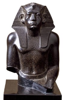 Statue of the Pharaoh Amenemhat III, 19th century BC. Creator: Ancient Egypt.