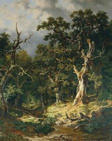 Oak forest, 1870/1875. Creator: Remigius Adrianus Haanen.