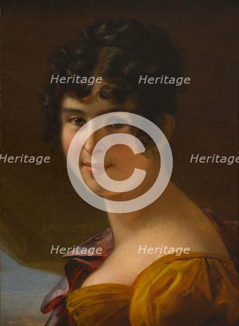 Portrait of Adèle Foucher (1803-1868), ca 1820. Creator: Duvidal de Montferrier, Julie (1797-1869).
