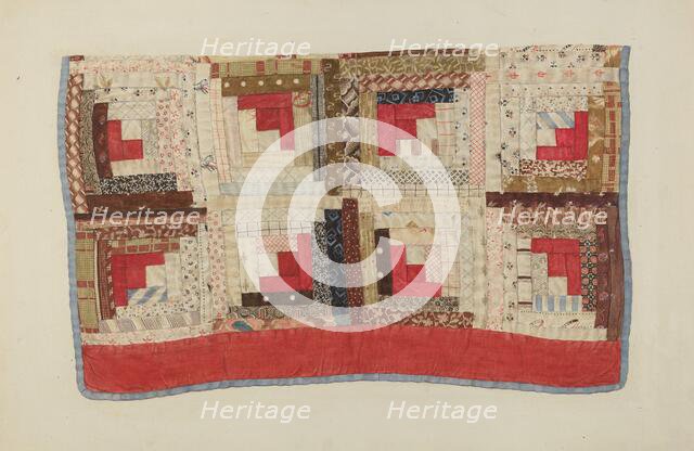 Patchwork Bedspread, 1935/1942. Creator: Mina Greene.