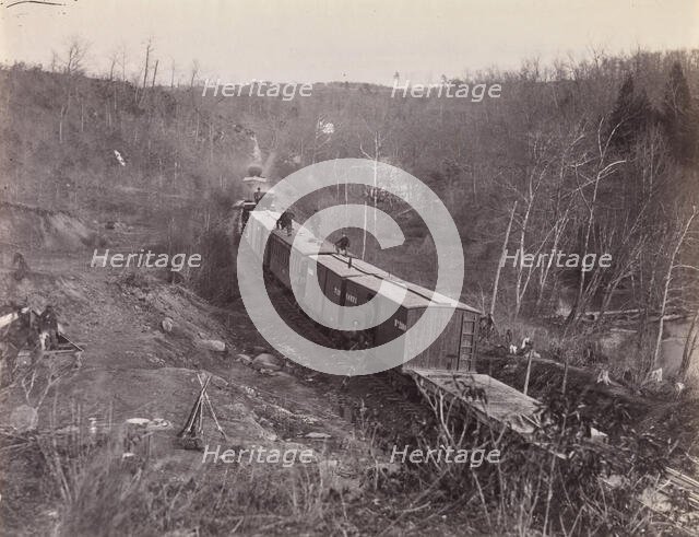 Bull Run. Orange and Alexandria R.R. near Union Mills, 1861-65. Creator: George N. Barnard.