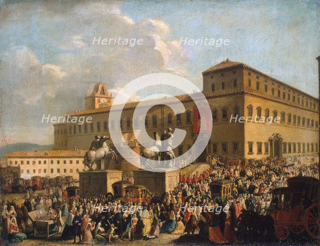 Festival Before the Quirinal Palace', 1767. Creator: Cioci, Antonio (1722-1792).