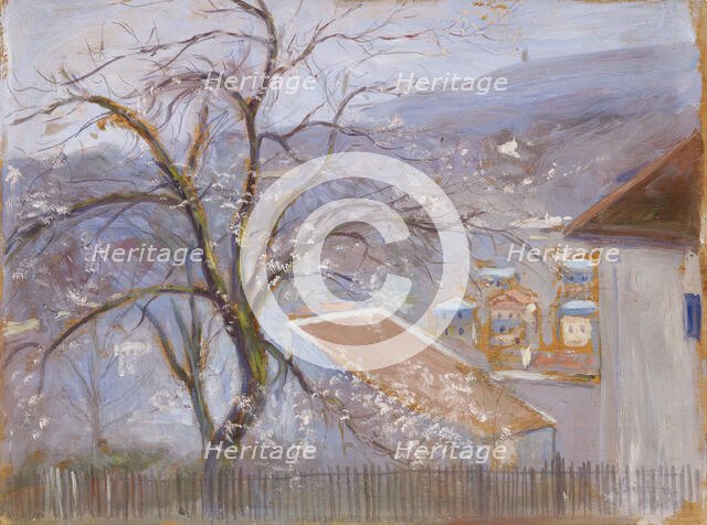 From the outskirts of Paris, 1910. Creator: Hugo Simberg.