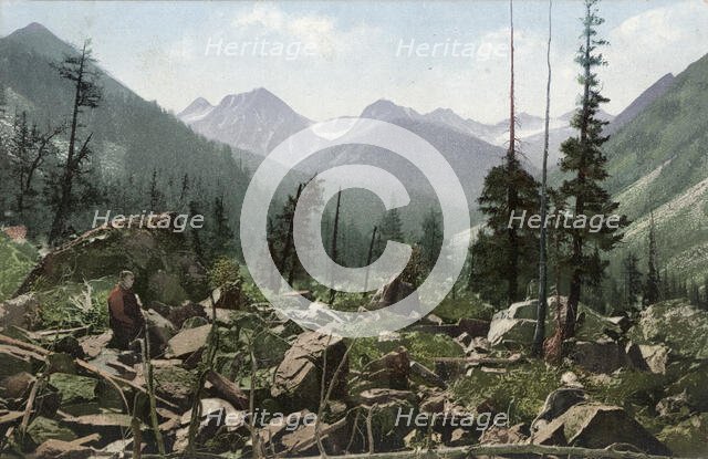 Valley of the Kuragan River, Right Tributary of the Katun River, in the Vicinity of..., 1911-1913. Creator: Sergei Ivanovich Borisov.