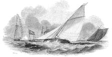 Weston-super-Mare Regatta, the Champion winning - drawn by Condy, 1845. Creator: Smyth.