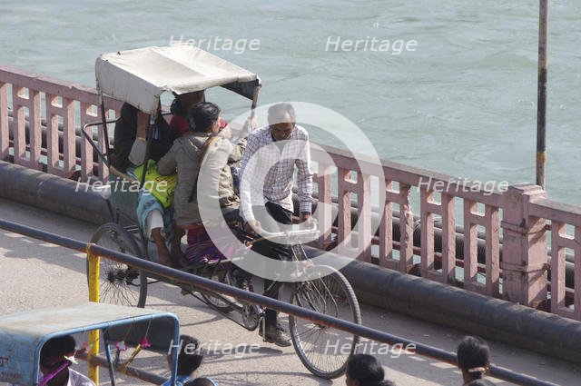 Bicycle Rickshaw, Haridwar India. Creator: Unknown.