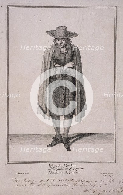 'John the Quaker', Cries of London, (c1688?). Artist: Anon