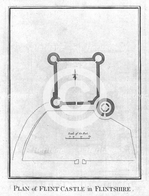'Plan of Flint Castle in Flintshire.', c1800. Artist: Unknown.