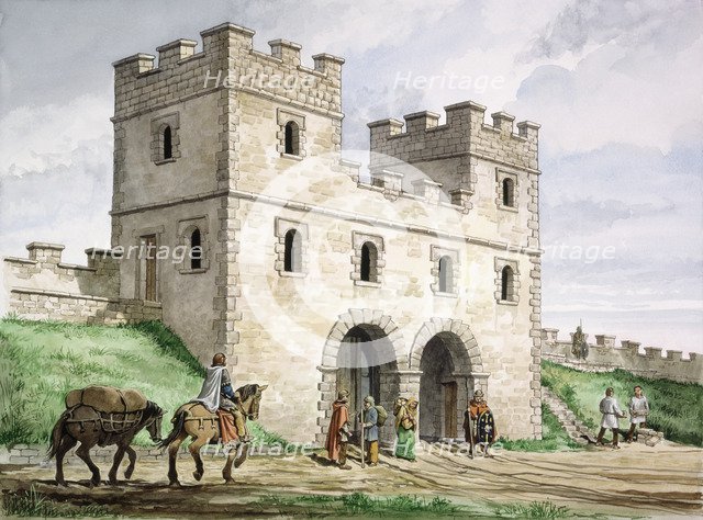 Housesteads Roman Fort, 2nd century, (c1990-2010). Artist: Philip Corke.