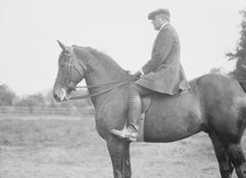 Bruce, J.M., Mr., on horseback, 1919 May 30. Creator: Arnold Genthe.