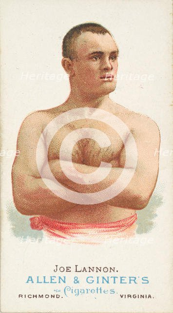 Joe Lannon, Pugilist, from World's Champions, Series 1 (N28) for Allen & Ginter Cigarettes, 1887. Creator: Allen & Ginter.