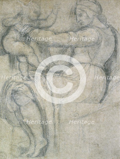 Detail from the Sistine Ceiling, 1508-1512 Artist: Unknown.