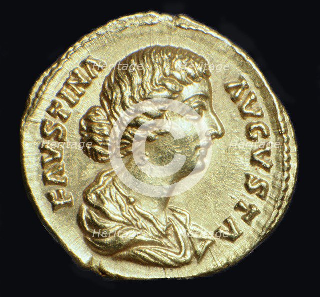 Gold coin of Faustina II, 2nd century. Artist: Unknown
