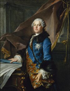 Portrait of Abel Poisson, Marquis de Marigny (1727-1781), superintendent of the King's..., c1755. Creator: Louis Tocque.