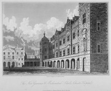 View of the new grammar and mathematical schools, Christ's Hospital, City of London, 1833. Artist: Henry Shaw