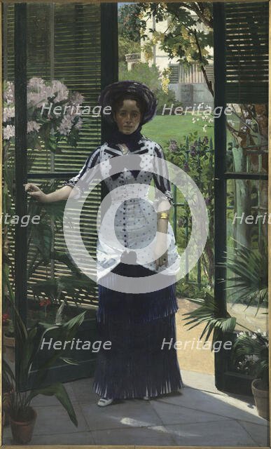 Dans la serre (In the Greenhouse), ca 1881. Creator: Bartholomé, Albert (1848-1928).