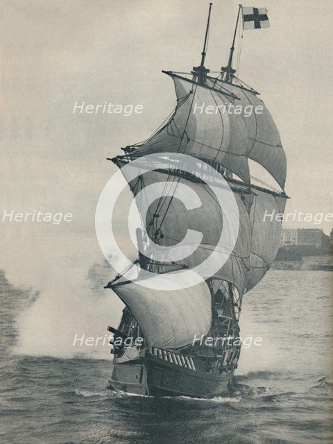 'Drake's flagship on his voyage round the world, replica', 1937. Artist: Unknown.