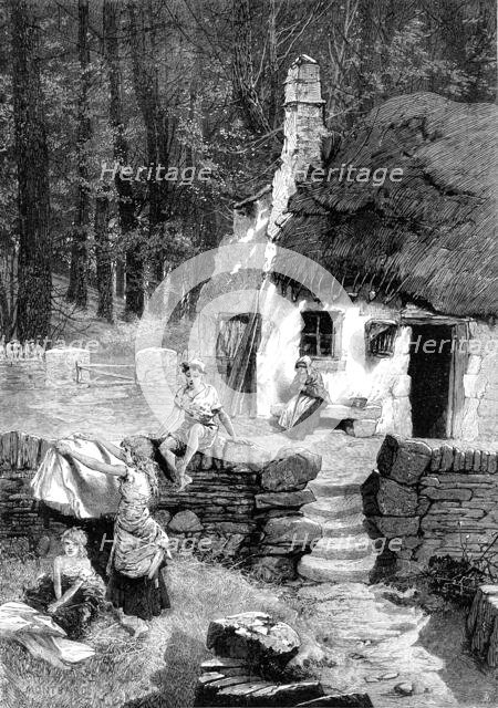 Isle of Man sketches: a Manx cottage, 1881. Creator: Unknown.