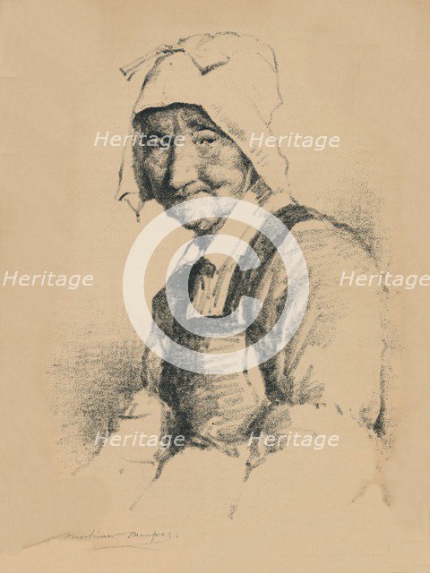 'Portrait of an old woman', c1890, (1894). Artist: Mortimer L Menpes.