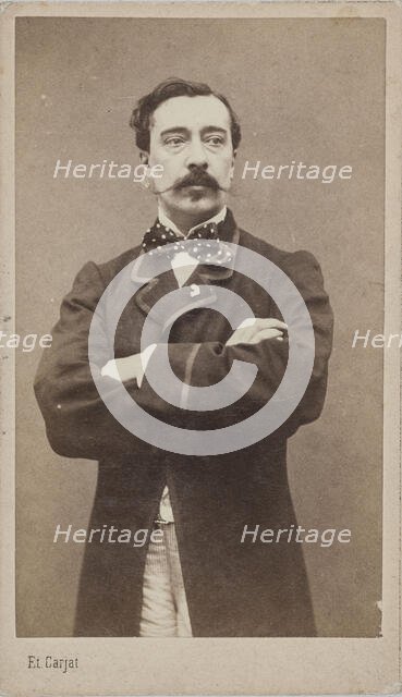 Portrait of the painter Alfred Stevens (1828-1906), c. 1870. Creator: Carjat, Étienne (1828-1906).