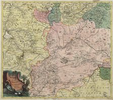 Map of Moscow governorate and parts of nearest provinces, 1745. Artist: Anonymous master  