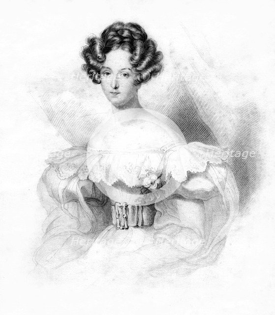 Louise-Marie, Queen of the Belgians, 1832.Artist: Freeman