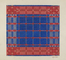 Coverlet (Section), c. 1937. Creator: Cornelius Christoffels.