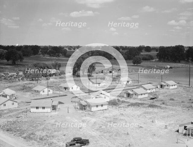 Partially completed homes for agricultural workers..., Farmersville, California, 1939. Creator: Dorothea Lange.
