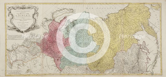 Map of the Russian Empire. Artist: Lotter, Tobias Conrad (1717-1777)