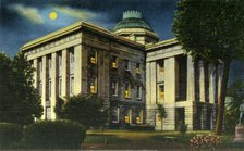 'Illuminated Night View of N.C. State Capitol, Raleigh, N.C.', 1942. Creator: Unknown.