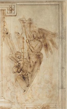 Two Angels Carrying Torches, c. 1501. Creator: Filippino Lippi.