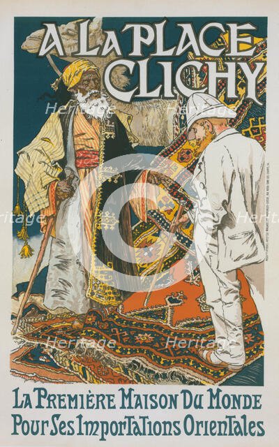 Affiche pour le magasin de Nouveautés 'A la place Clichy'., c1896. Creator: Eugene Samuel Grasset.