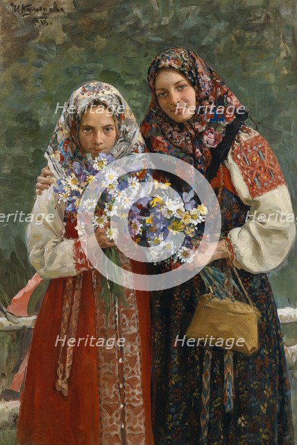 Meadow Flowers, 1913. Artist: Kulikov, Ivan Semyonovich (1875-1941)