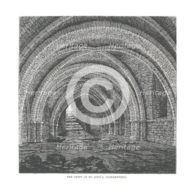 The Crypt of St.John's, 1878. Artist: Unknown