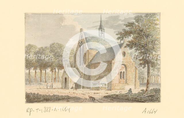 View of the church in Arkel, c.1733-c.1740. Creator: Cornelis Pronk.