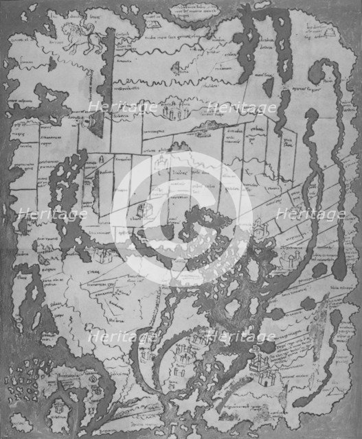 'The Cottoniana or Anglo-Saxon Map (MS Tib. BV)', c995, (1903). Artist: Unknown.
