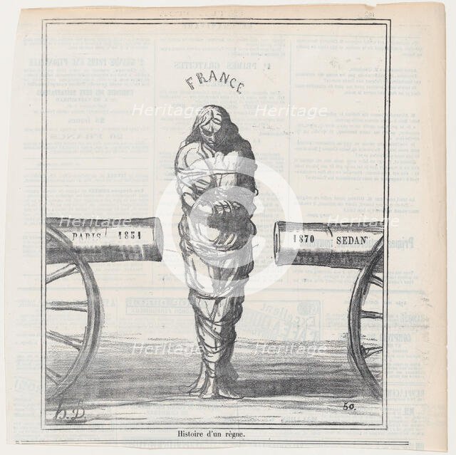 Histoire d'un règne, 1870. Creator: Honore Daumier.