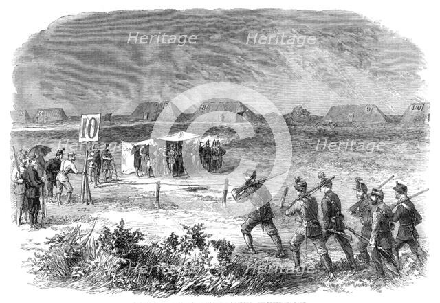 National Rifle Association meeting at Wimbledon: firing at the 200 yards range on Thursday week,1861 Creator: Unknown.