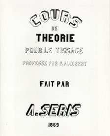 Cours de Théorie pour la Tissage, France, 1869. Creator: Unknown.