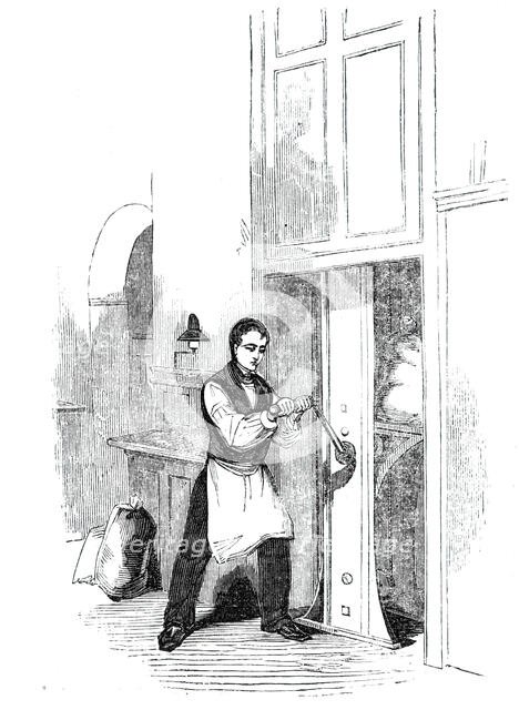 The General Post-Office; Letter-bag hoist, 1844. Creator: Unknown.