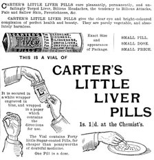 Advertisement for Carter's Little Liver Pills, 1895. Creator: Unknown.