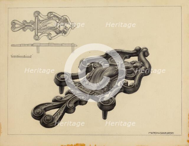Flat Iron Holder, c. 1939. Creator: Milton Grubstein.
