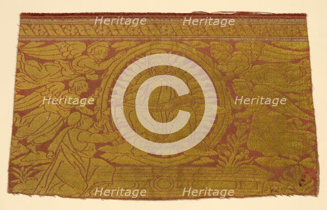 Fragment (From an Orphrey Band), Italy, 15th century. Creator: Unknown.