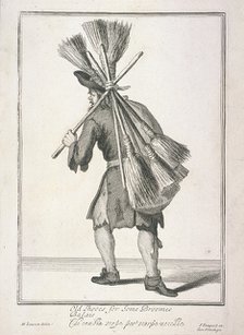 'Old Shooes for Some Broomes', Cries of London, (c1688?). Artist: Anon