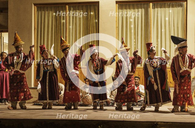 Traditional dance performance, Leh, Ladakh, India, 2023. Creator: Peter Thompson.