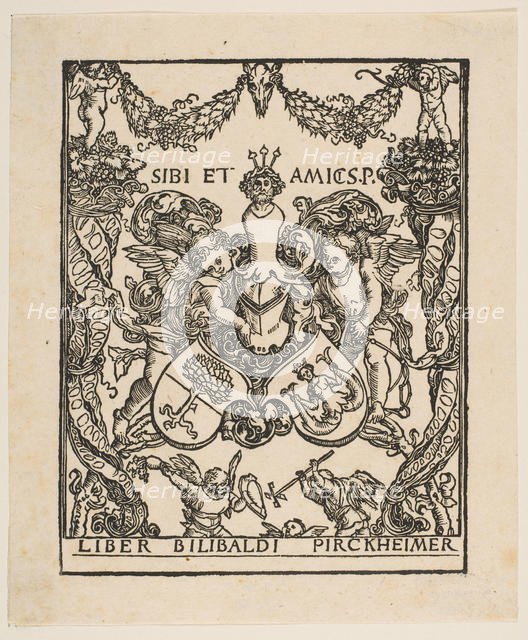 The Book Plate of Wilibald Pirckheimer.n.d. Creator: Albrecht Durer.