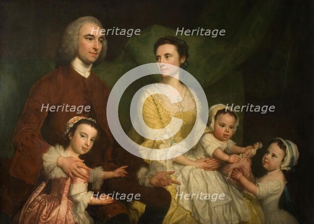 Dr Samuel Wathen With His Wife And Children, 1755. Creator: George Knapton.